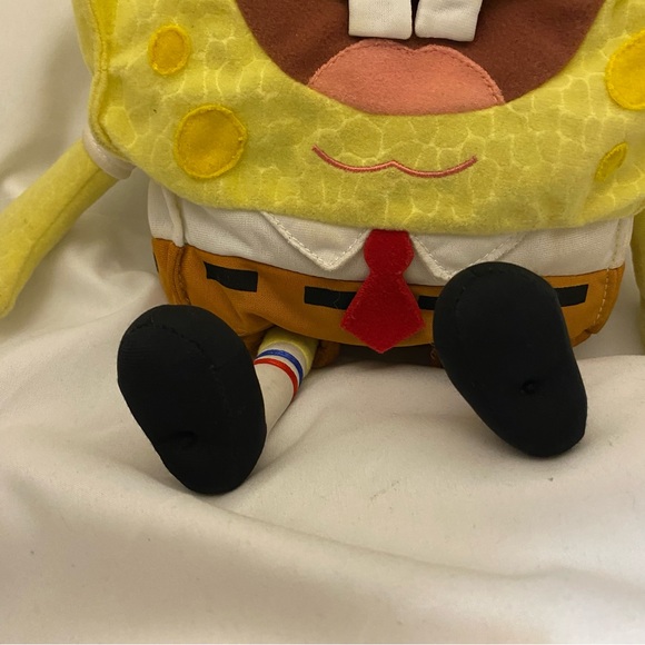 Vintage Nickelodeon Babbling SpongeBob SquarePants Talking Plush Toy 2000 Works - Picture 13 of 14